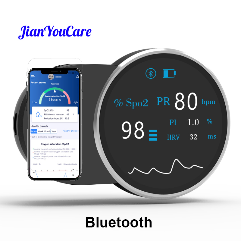 Pulse Oximeter Fingertip Rechargeable - JianYouCare ricaricabile usb Bluetooth Trasmissione wireless